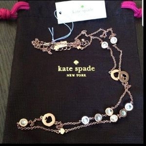 Kate spade necklace. Like new. Rose gold